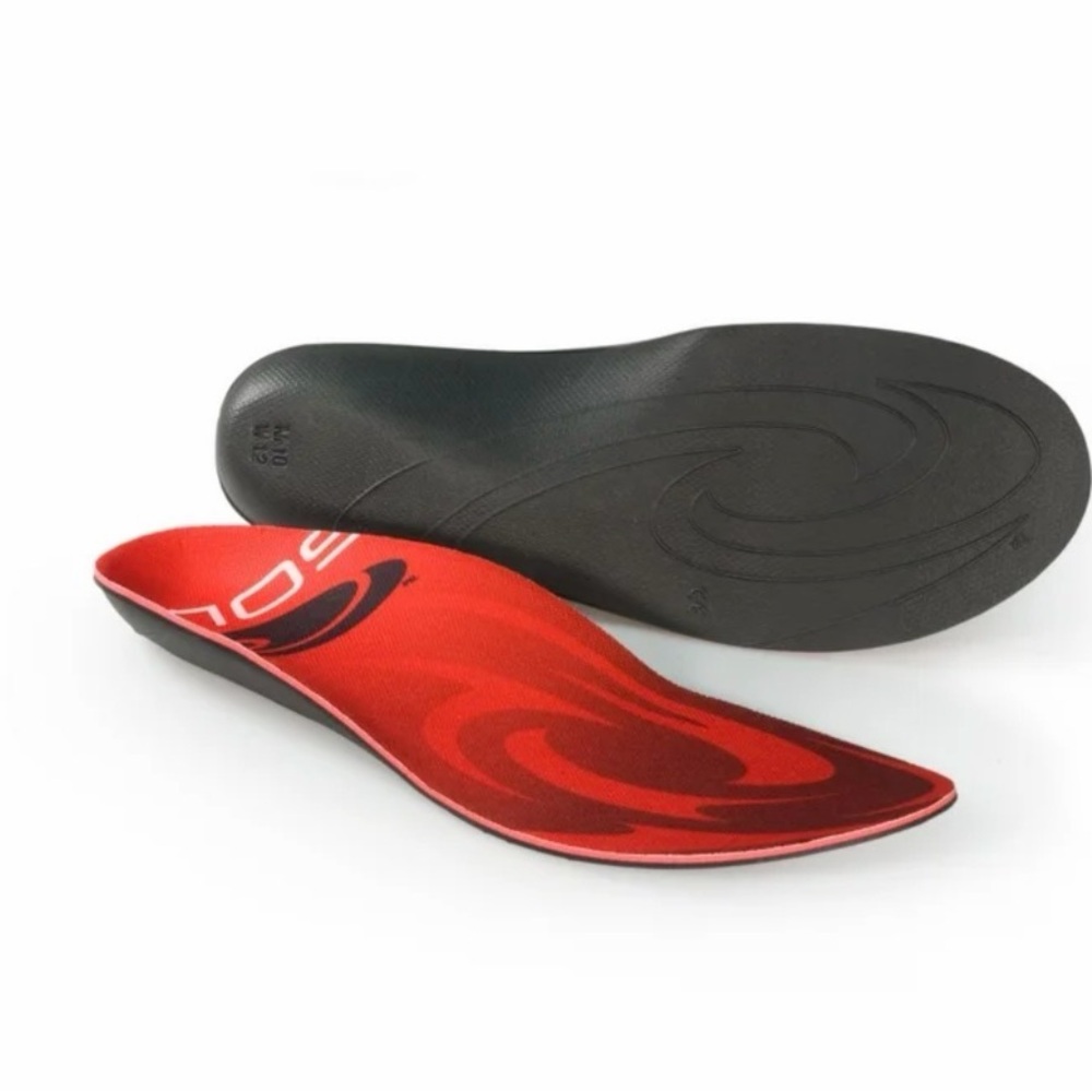 SOLE softest Response Heat Moldable  Red and Black Shoe Insoles NWT